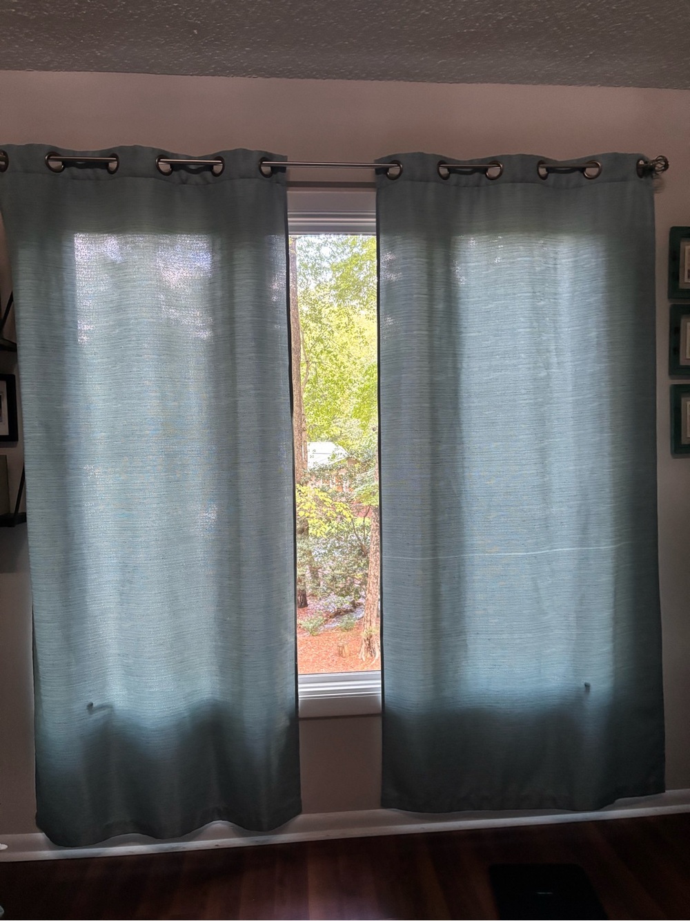Two Light Blue Curtain Panels ~40 x 82